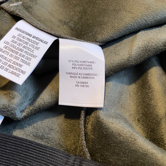 Olive Green Reitmans Faux Leather Leggings - Picture 8 of 11